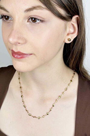 Kolye, Paslanmaz Çelik Kolye 417, Altın Renk