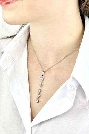 Manifest Y kolye 436, Gümüş Rengi