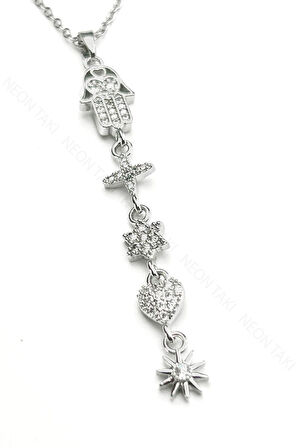 Manifest Y kolye 436, Gümüş Rengi