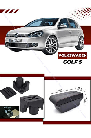 Volkswagen Golf 5 Sürgülü Kolçak Kol Dayama 2 Adet USB Lİ Araca Özel Delmesiz Vidasız Montaj