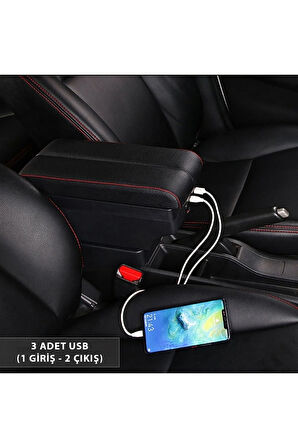 Nissan Juke 2010-2015 Sürgülü Kolçak Kol Dayama 2 Adet USB Lİ Araca Özel Delmesiz Vidasız Montaj