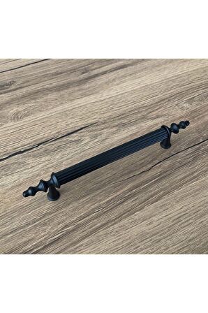 Mat Siyah Mobilya Dolap Mutfak Çekmece Kulpu 96 Mm (9,6 Cm) 5 Adet