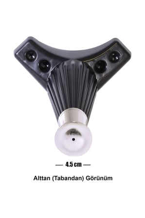 Mobilya- Tv Ünitesi- Komidin -sehpa Ayağı Wetra Siyah Krom 12 Cm 1 Adet