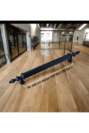 Wintage Mat Siyah Alüminyum Kulp Mutfak Dolap Çekmece Mobilya Kulbu 320 Mm 32 Cm 1 Adet