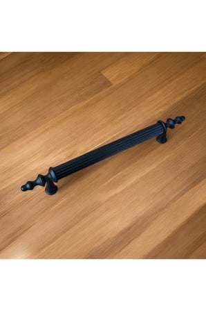 Wintage Mat Siyah Alüminyum Kulp Mutfak Dolap Çekmece Mobilya Kulbu 320 Mm 32 Cm 1 Adet