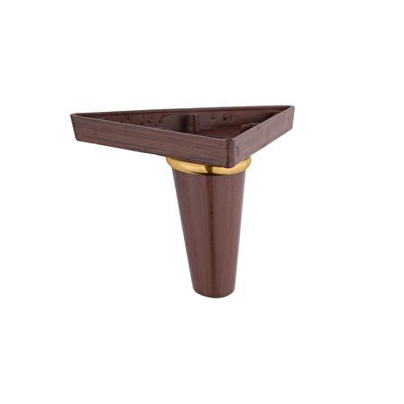 Mobilya Koltuk Çekyat Baza Chester Tv Ünitesi Ayağı Kahve Gold Çizgili 14 Cm (8 Adet)