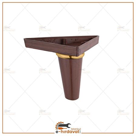 Mobilya Koltuk Çekyat Baza Chester Tv Ünitesi Ayağı Kahve Gold Çizgili 14 Cm (8 Adet)