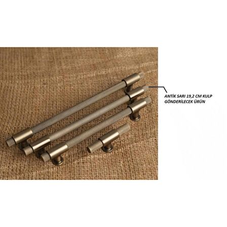 Özen Handles Kulp Mobilya Dolap Mutfak Çekmece Kulpu 158 Mat Antik Sarı 192 Mm 19,2 Cm 1 Adet