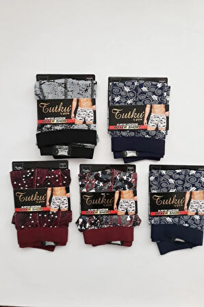 Erkek Bordo Likralı Elastan Spor Boxer