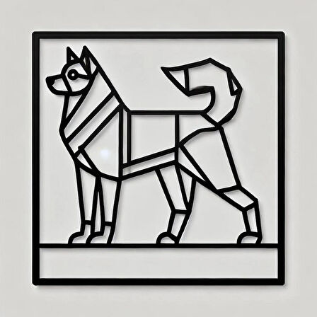 Geometri köpek Dekoratif dekor tablo 