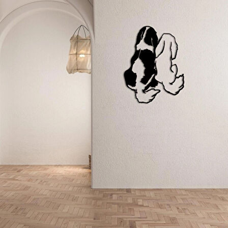 Soyut ve dekoratif köpek duvar dekoru