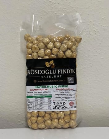 Köseoğlu Fındık Giresun Kavrulmuş Tuzsuz 500 Gr