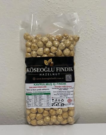 Köseoğlu Fındık Giresun Kavrulmuş Tuzsuz 500 Gr