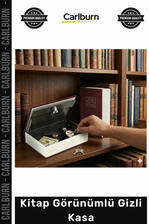 Özel Üretim Emniyetli Çelik Sözlük Anahtarlı Ofis Ev Taşınabilir Sağlam Kitap Görünümlü Gizli Kasa