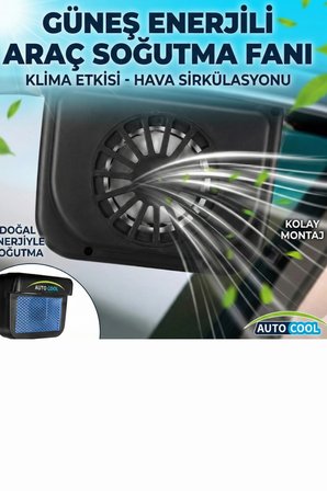 Özel Üretim Portatif Solar Havalandırma Fanı Auto Cool Güneş Enerjisiyle Çalışan Araç İçi Soğutucu