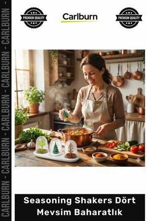 #Baharatlık Estetik Kar Küresi Tasarım Mutfak Baharat Set Seasoning Shakers Dört Mevsim Baharatlık