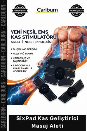 Özel Üretim Abs Vücut Geliştirici Fitness 6 Modlu Ems Destekli SixPad Kas Geliştirici Masaj Aleti