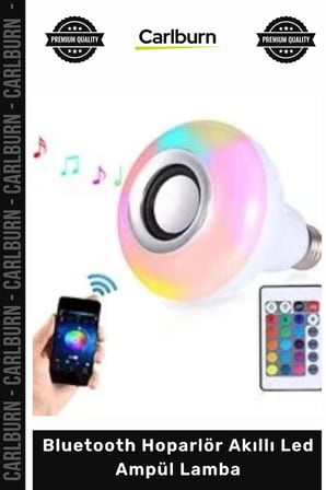 #Ampül Akıllı Ev Uzaktan Kumandalı E27 Kablosuz RGB Bluetooth Hoparlör Akıllı Led Ampül Lamba