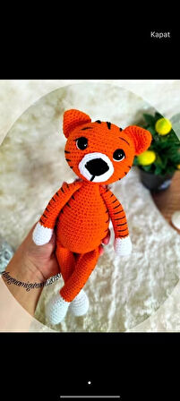 Amigurumi Kaplan uyku arkadaşı hediyelik oyuncak