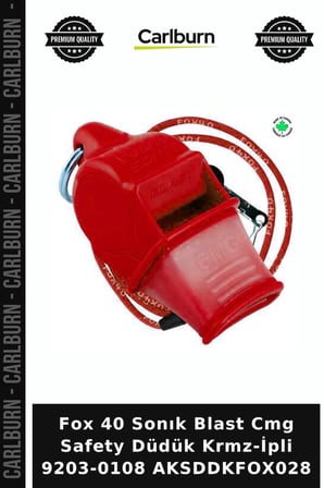 Fox 40 Sonık Blast Cmg Safety Düdük Krmz-İpli 9203-0108 AKSDDKFOX028 Sahalar Bireysel Sporcu