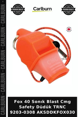 Özel Seri Fox 40 Sonık Blast Cmg Safety Düdük TRNC 9203-0308 AKSDDKFOX030 Koç Hakem Yürüyüş