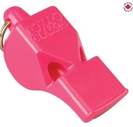 Özel Üretim Fox 40 Classıc Safety Düdük Pembe-İpli 9903-0408 AKSDDKFOX058 Yardımcı Maç Takım
