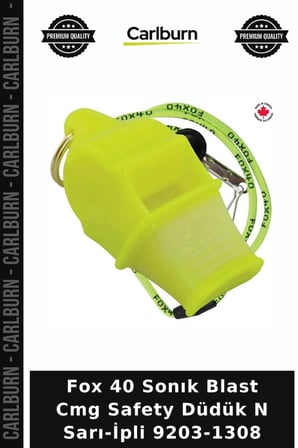 Premium Fox 40 Sonık Blast Cmg Safety Düdük N Sarı-İpli 9203-1308 Spor Aksesuarı Açık Hava
