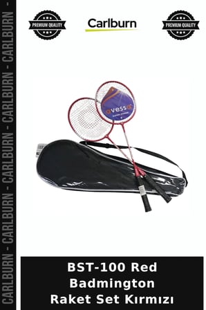 Delux Serisi BST-100 Red Badmington Raket Set Kırmızı Yaz Hava Oyun