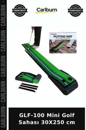 Özel Üretim GLF-100 Mini Golf Sahası 30X250 cm Alışma Alanı Oyun Antrenman