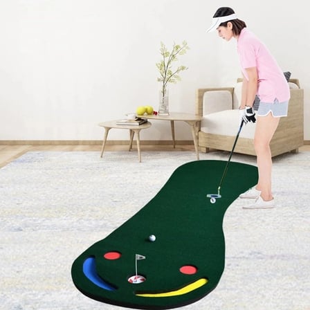 Delux Serisi GLF-300 Mini Golf Sahası 91X275 cm Ofis Sporu Hobi Salon