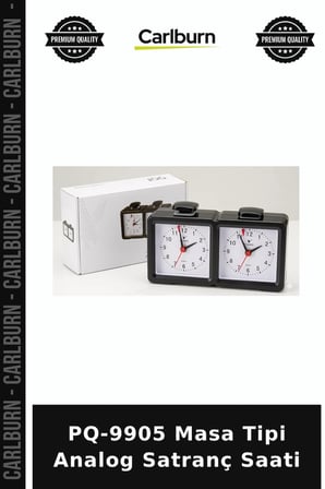 Özel Seri PQ-9905 Masa Tipi Analog Satranç Saati Oyun Gereci Klasik Saat Pratik Alet