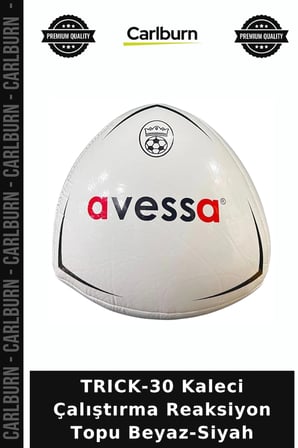 TRICK-30 Kaleci Çalıştırma Reaksiyon Topu Beyaz-Siyah Spor Malzemesi Futbol Ürünü Antrenman Aracı