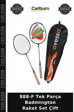 Özel Üretim 888-F Tek Parça Badmington Raket Set Çift Hobi Müsabaka Aktivite