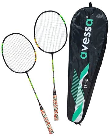 Premium 888-G Tek Parça Badmington Raket Set Çift Hobi Bahçe Çiftli