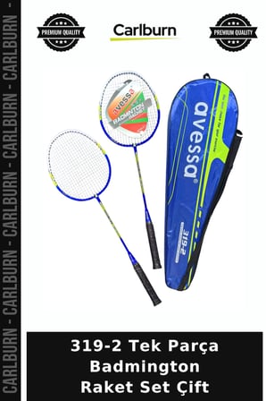 Premium 319-2 Tek Parça Badmington Raket Set Çift Açık Hava Hobi Bahçe Oyunu
