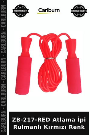 Özel Seri ZB-217-RED Atlama İpi Rulmanlı Kırmızı Renk Spor Malzemesi Fit İp