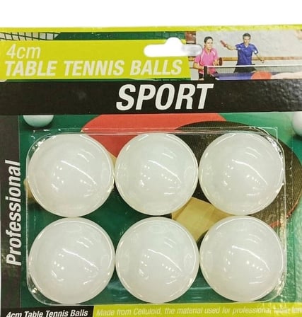 Özel Seri SPO-026 Pinpon Topu Kartela 6'LI Spor Hediyesi Eğlence Antrenman