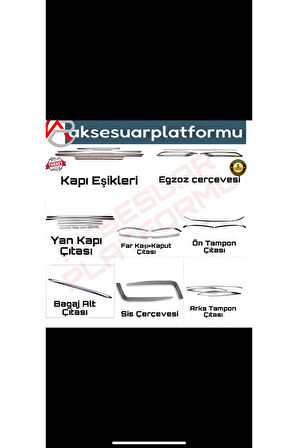 Vw Passat 2019 ve üzeri B8.5 Krom Set 8 Ürün 27 Parça Paslanmaz Çelik