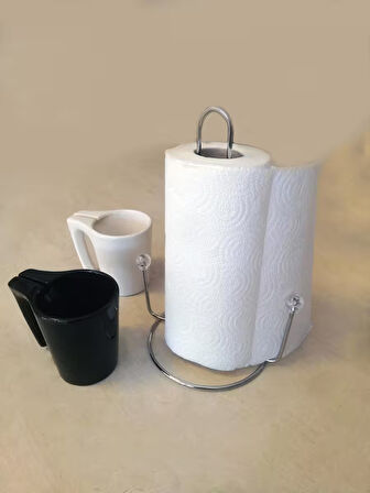 Krom Mika Uçlu Kağıt Rulo Havluluk, Metal Havlu Kağıt Peçetelik , Masa Üstü Kağıt Havluluk