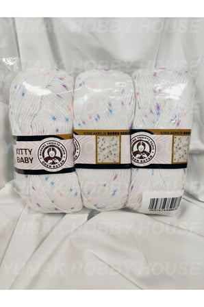 KITTY BABY Benekli El Örgü İpi (3 Adet) 100gr. - Renk: 388