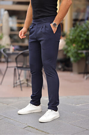 Kemer Detaylı Kuşaklı Old Money Kumaş Pantolon