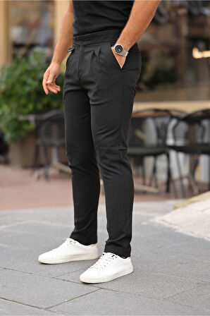 Kemer Detaylı Kuşaklı Old Money Kumaş Pantolon