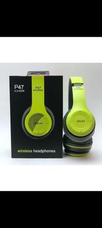 Bluetooth kablosuz kulak üstü kulaklık katlanabilir yeşil 