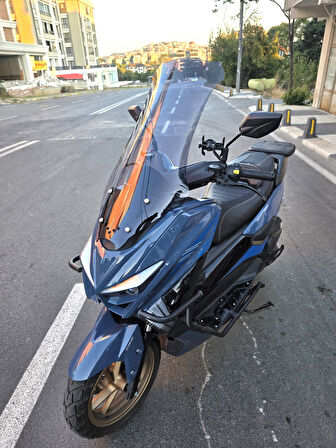 MOTOCAM Küba Newcity 125 Siperlik Ön Cam 2023-2025 Model 75cm Füme Renkli 4mm UZUN CAM