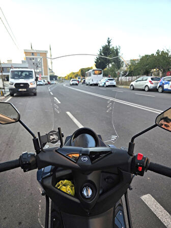 MOTOCAM Küba Newcity 125 Siperlik Ön Cam 2023-2025 Model 75cm Şeffaf Renkli 4mm UZUN CAM