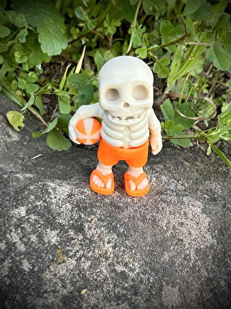 Oyuncak Kumsal İskeleti- Sıcak Kumların Gizemli Bekçisi!👻💀🌴3D Hareketli Organik Model-Orta Boy