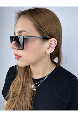 Zirkon Taşlı, Çivi Formlu, Kulak Kıkırdak Bölgesi Küpe 194, Kasa Gümüş Renk