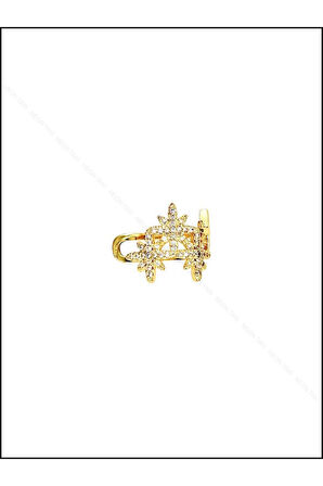 Zirkon Taşı, Kulak Kıkırdak Bölgesi Küpe 331, Altın Renk