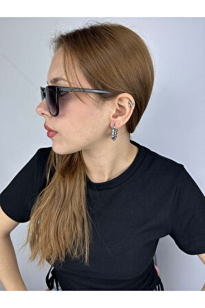 Halka Model, Paslanmaz Çelik Küpe 394, Gümüş Renk