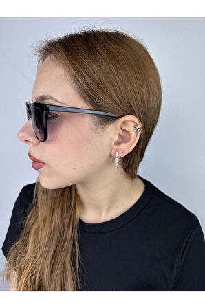 Zirkon Taşlı Küpe 426, Gümüş Renk